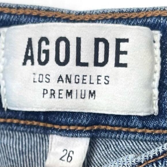 Agolde Sophie Distressed High Rise Skinny Crop jeans A018 E-843 size 26 - Picture 5 of 8